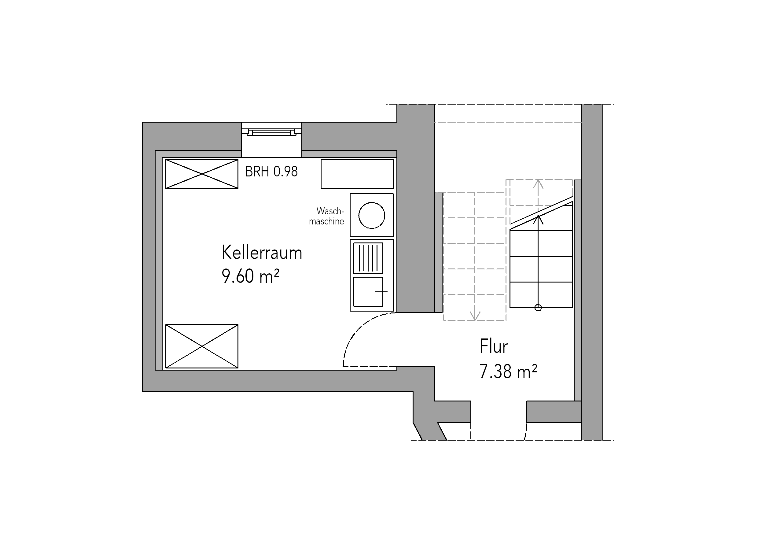 Grundriss 1: Schlaf- und Wohnbereich